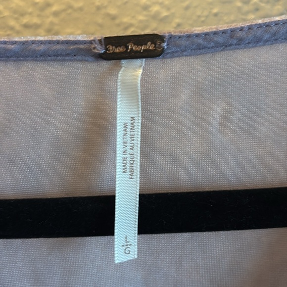 Free People Adelle Velvet Boho Tunic Top Violet / Size Large - Picture 5 of 11